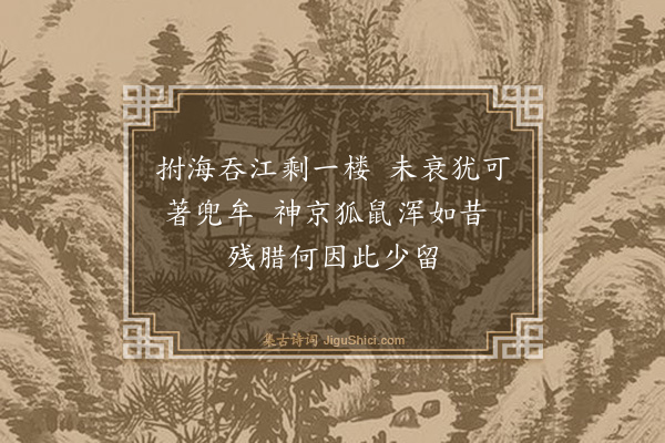 黄浚《癸亥十二月十八日淩晨置酒奉宴太夷先生赋呈六绝句·其三》